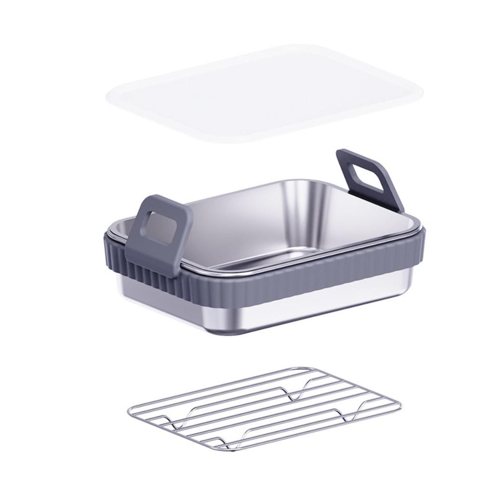 Anti-scalding Air Fryer Baking Tray Silicone Handle Air Fryer Basket  Grilled Skewers серый