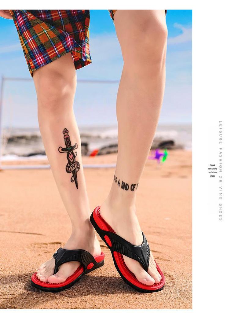 Breathable Lightweight Men's Summer Slippers - Trendy Beach Flip Flops