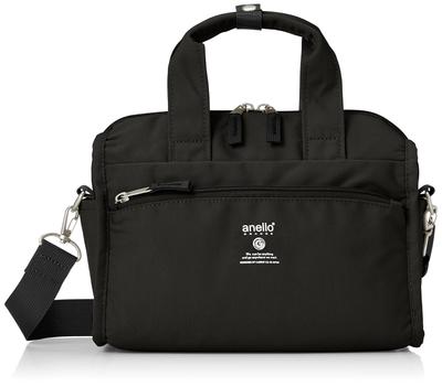 Mini Boston Bag CABIN GTM0177Z Dunkelschwarz [Anello Grande] Leicht/Wasserabweisend/Mehrfachfächer/2-Wege