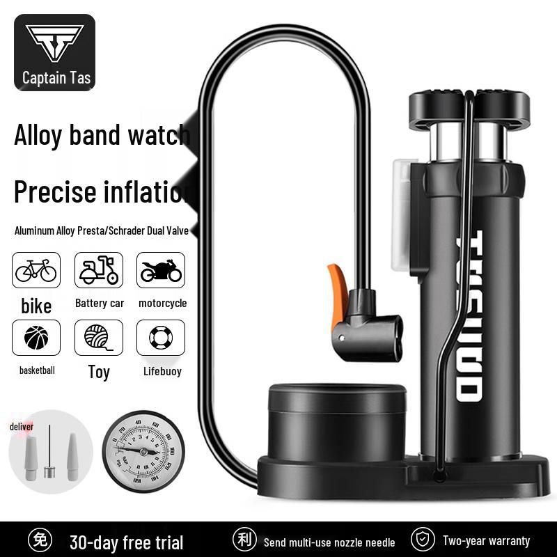 Universal High-Pressure Foot Pump for Bicycles, Cars, Motorcycles, and Sports Equipment