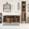 Bathroom Furniture Set with Shelf 4 pcs Reclaimed Wood Wood Based Material