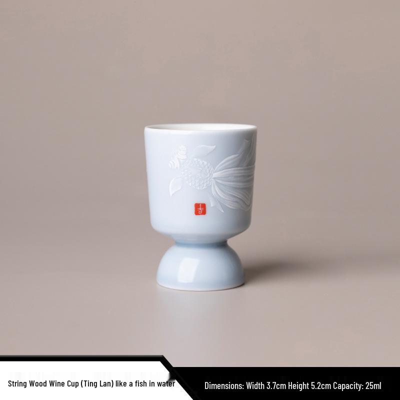 Colorful Glazed Ceramic Baijiu Cups: Creative One-Sip Toast Glasses for Home Use.