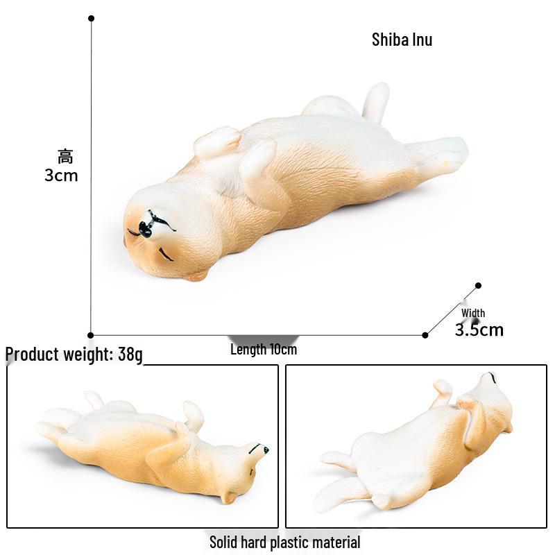 Large Shiba Inu Akita Inu Dog Figurine Model Toy Ornament