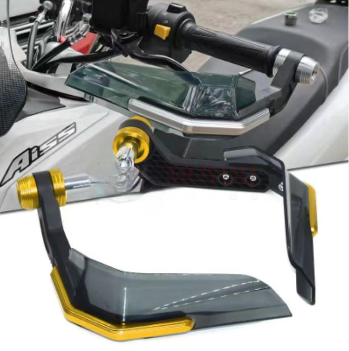 Windproof Universal 7/8" Handlebar Protectors for Motorcycle Scooter Mountain E-Bike Brake Lever Guard with Aluminum Stiffener