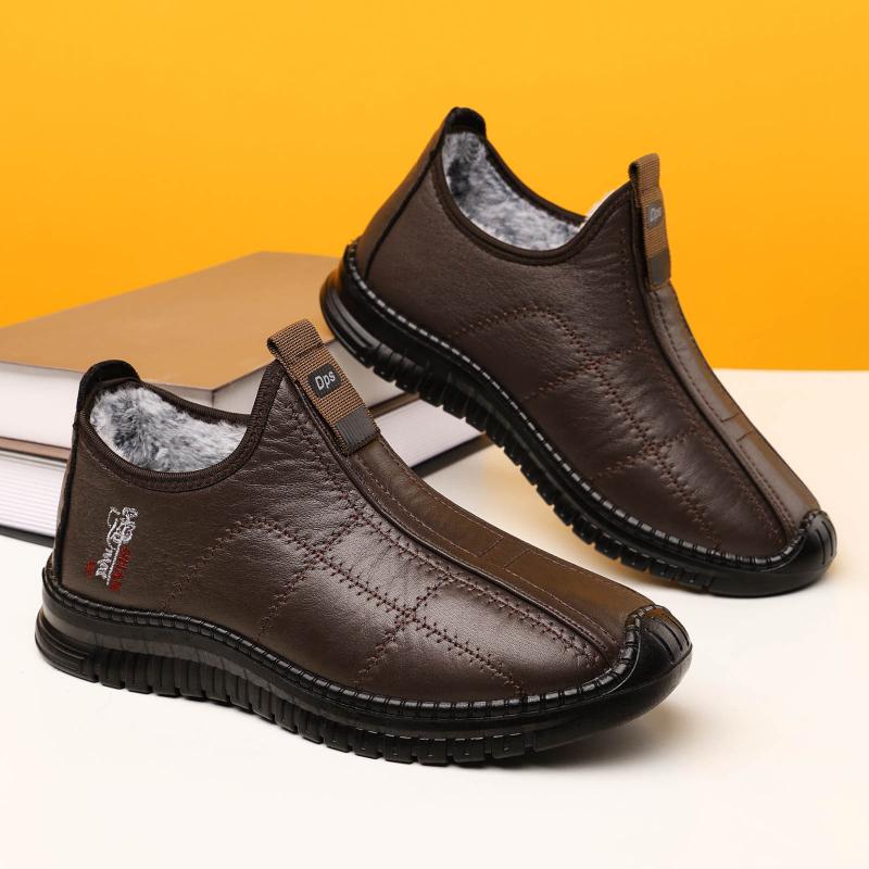 2026 Men's Winter New Warm Cotton Boots Thickened Warm Dad Shoes Outdoor Non Slip Casual Men's Cotton Shoes Zapatos Mujer