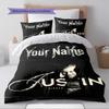 Name Custom Bieber Pattern Bedding Set Quilt Cover Pillowcase Home Decor Gift (1 * duvet cover + 2 * pillowcase, without core)