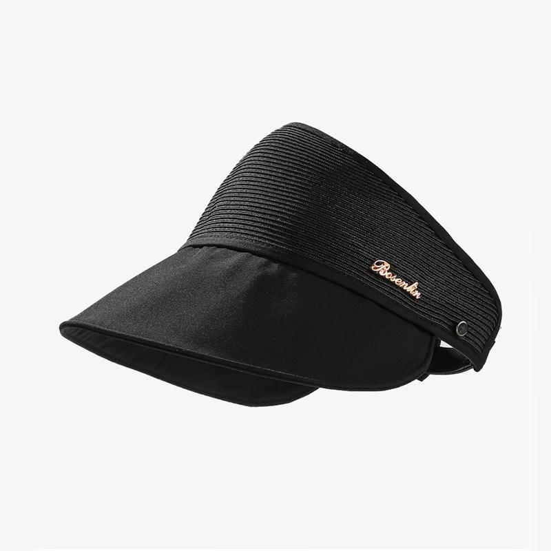 

Style Versatile Hat Minimalist Contrasting Color Female Sunshade Hatscaps чорний