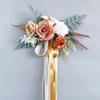 Wedding Aisle Pew Flowers Artificial Elegant Rose Flowers Chair Decorations for Special Events