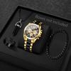 Xiaomi 4PCS Fashion Roma Dial Men Business Watches Jewelry Set Luxury Male's Quartz Wristwatch Reloj Hombre (Without Box)