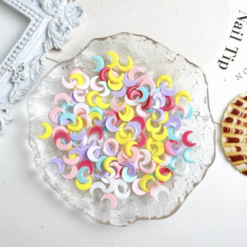 New Nail Art Resin Star Moon Ornaments Mini Small Macaron Nails DIY Phone Case Decoration