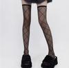 Women Sexy Grid Tights Stockings Summer Thin Breathable Over Knee Long Socks 15D Sheer Stocking Street Wear JK Lolita