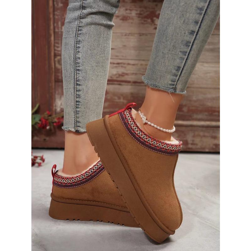 Plus Size Snow Boots for Women 2025 Winter New Fleece Women's Shoes Warm Boots Women