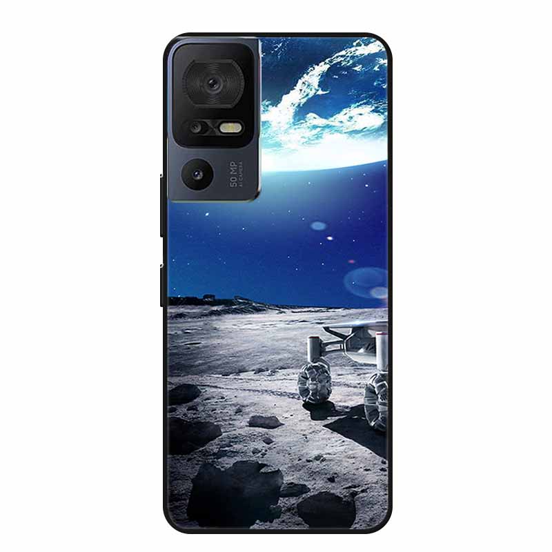 Für TCL 40 SE Handyhülle 40SE Hülle Schwarzes Silikon Weiche Rückseite Hülle Für TCL 40 SE Hülle Funda Für TCL40SE Capa 6.75" Schale