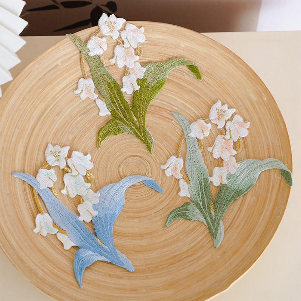 Delicate Orchid Embroidery Stickers DIY Decoration Cloth Embroidery Flower Patch Craft Supplies Clothes Decoration