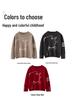 Autumn/Winter Girls' Cute Cat Cashmere Sweater - Thickened Wool for Big Girls