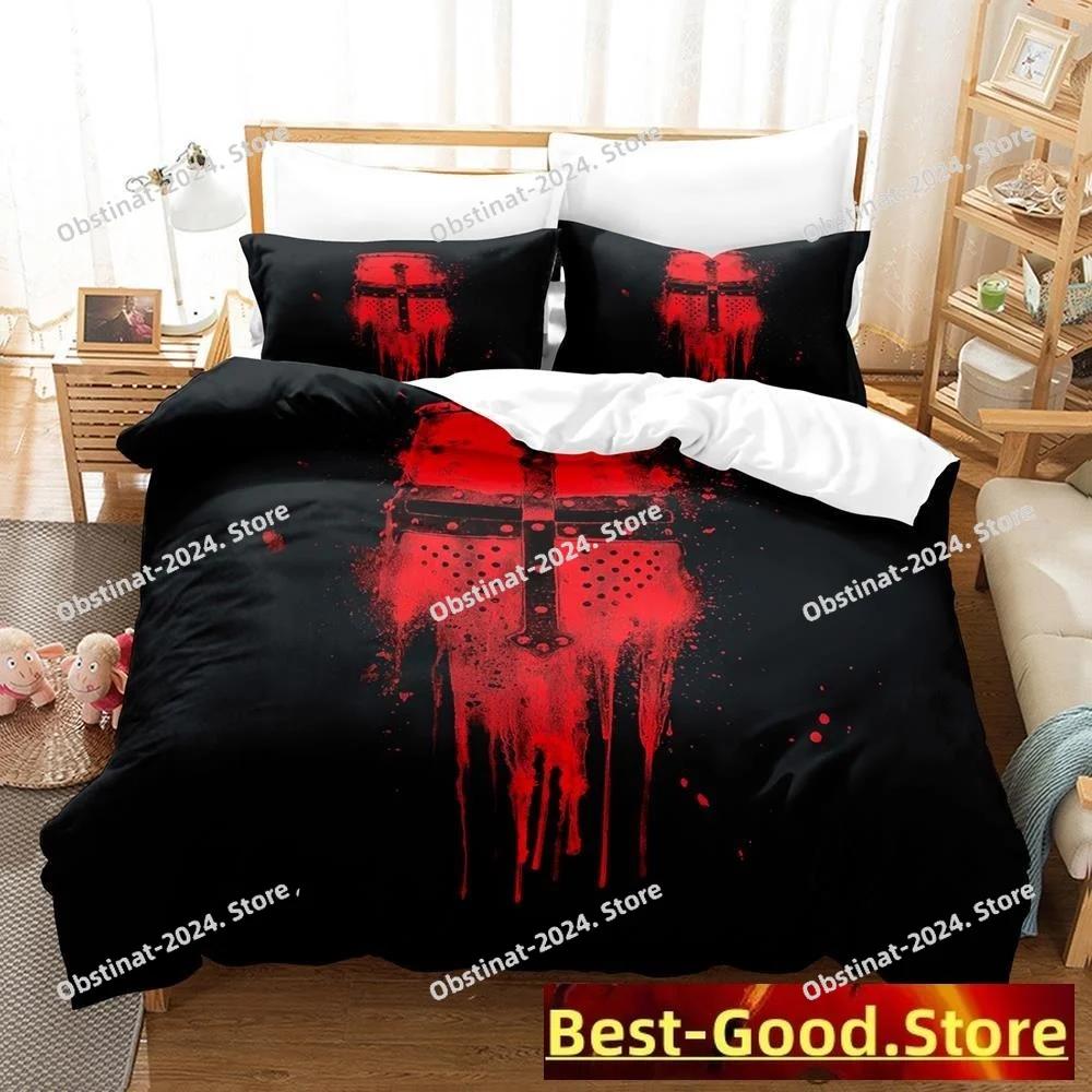 Christian Knights Templar Bedding Set Duvet Cover Full Queen King Size Pillowcase Bed Print Aldult Kid Bedroom Single Twin
