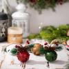 Ornements de cloches de Noël colorées Haobei: Petites Décorations d'Arbre et Pendentifs Carillons Éoliens en Rouge