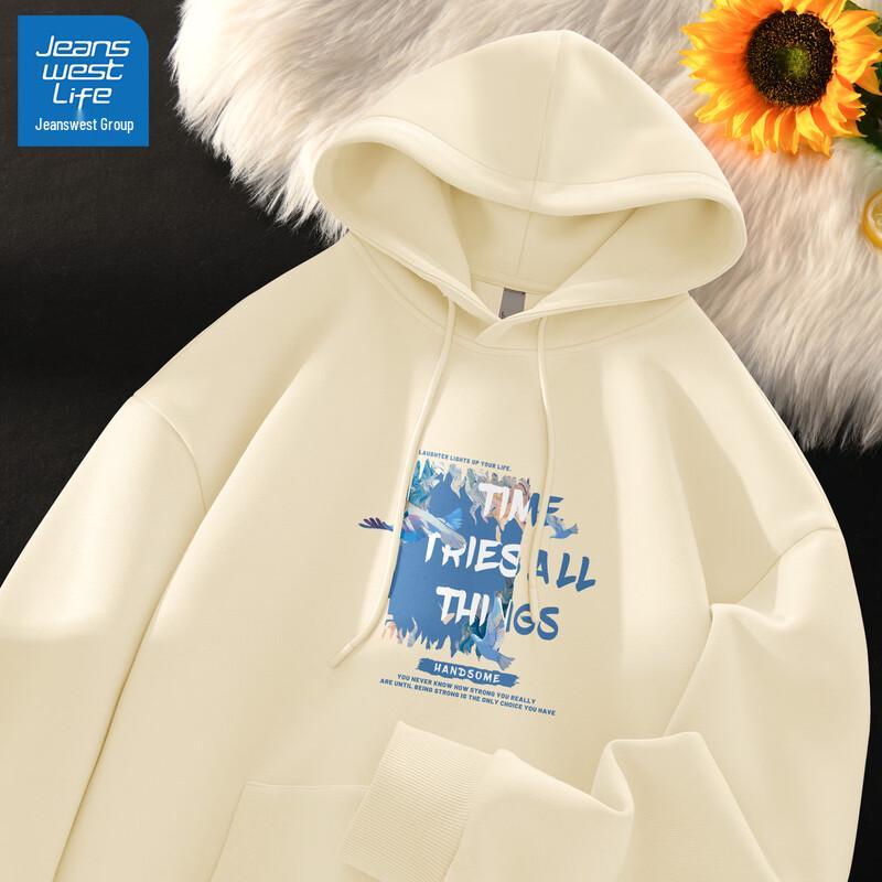 

JEANSWEST LIFE Men s Loose Fit Hooded Pullover Sweatshirt XL (180)