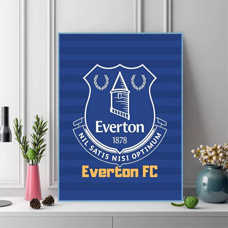 Everton FC Pattern 3pcs 100% Round Full Drill 5D DIY Diamond Painting Embroidery Cross Stitch Rhinestone Décor