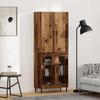 Wall Mounted Highboard Reclaimed Wood Look 69.5 x 34 x 180 cm Engineered Wood
