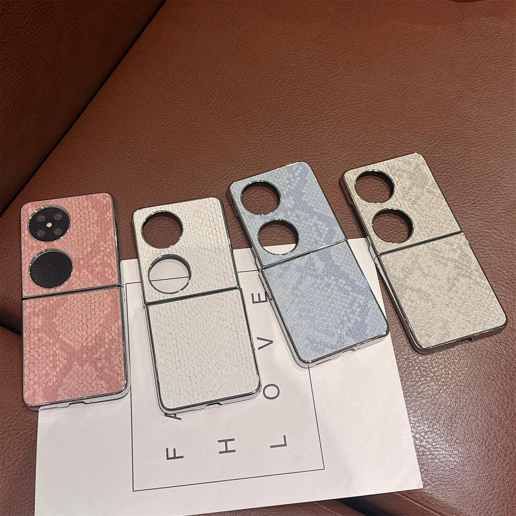 Snake Pattern Pocket2 Folding Phone Case Novaflip Electroplated High-end Simple Protective