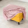 Universal Stool Cover Seersucker Footrest Slipcover Easy Install Ottoman Protector  Dining Room