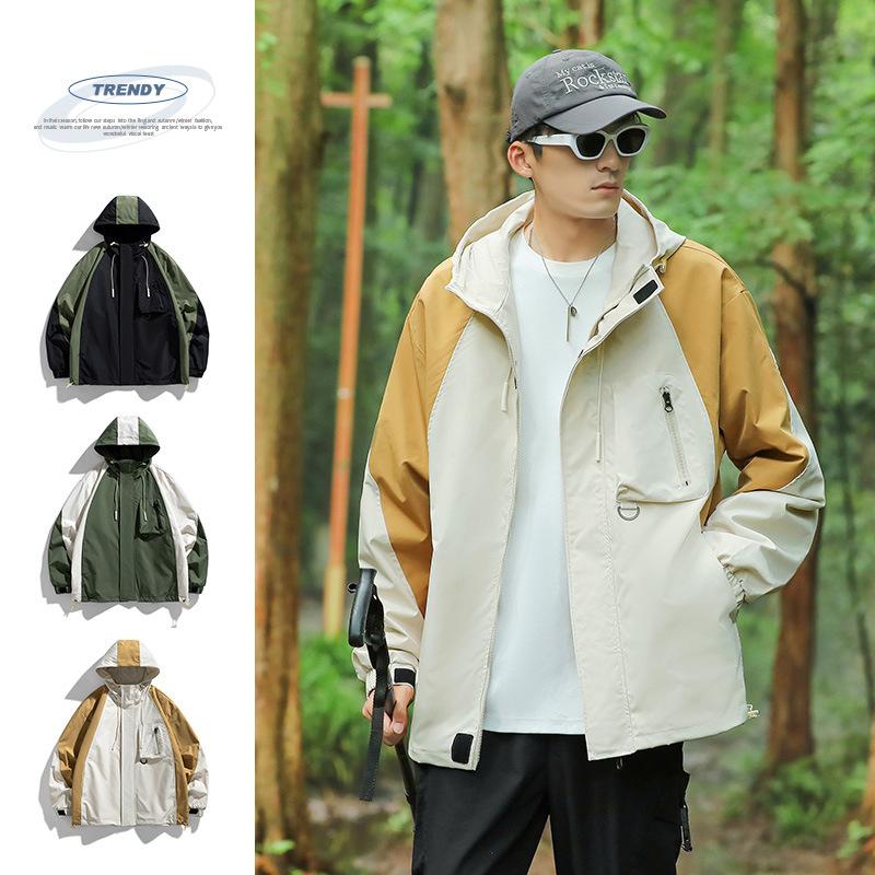 New Assault Suit Men Women Outdoor Sports Hiking Jackets Windproof Waterproof Hooded Jacket Couple Contrast Color Coat