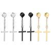 2pcs Punk Mens Strong Magnet Magnetic Cross Ear Stud Set Non Piercing Earrings Fake Earrings Gift for Boyfriend Lover Jewelry