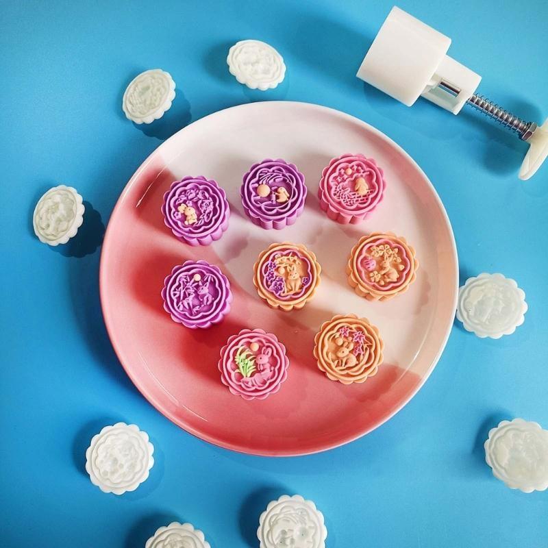 

50g Plastic Dessert Stamps Cartoon Rabbit Shaped DIY Dessert Molds Hand Press Dessert Cutters Pastry Decorating Tools X3UC China Mainland