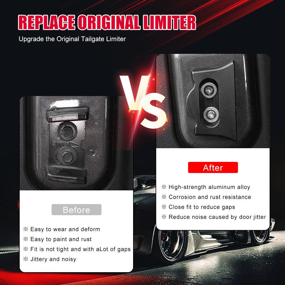 Aluminum Alloy Rear Tailgate Stopper Limiter for Jeep Wrangler JL JLU 2018~2021