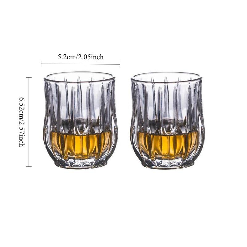 80ml/285ml/340ml Drinkware Bar Whiskey Glass Vertical Striped Water Cup Transparent Cocktail Glass Iced Coffee Latte Mocha Cups