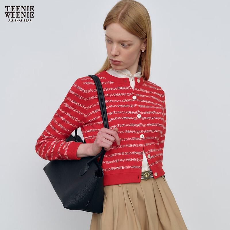 Teenie Weenie Women's Little Bear Letter Knitted Cardigan