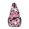 Pink White Pattern Chest Bag Boy/Girls Best Gift 2D Flat Cartoon Large Capacity Sports Leisure Fashion Fitness Bag for Children