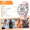 Hearkent Pedometer Hourly Large Digital Infinitely Adjustable Strap Women's Watch, Waterproof, Backlight, Steps, Distance, Calories, Countdown,