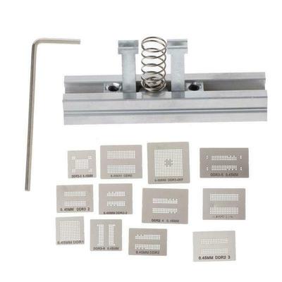 13pcs Stencil Template For BGA Reballing Holder Jig For DDR1 DDR2 DDR3