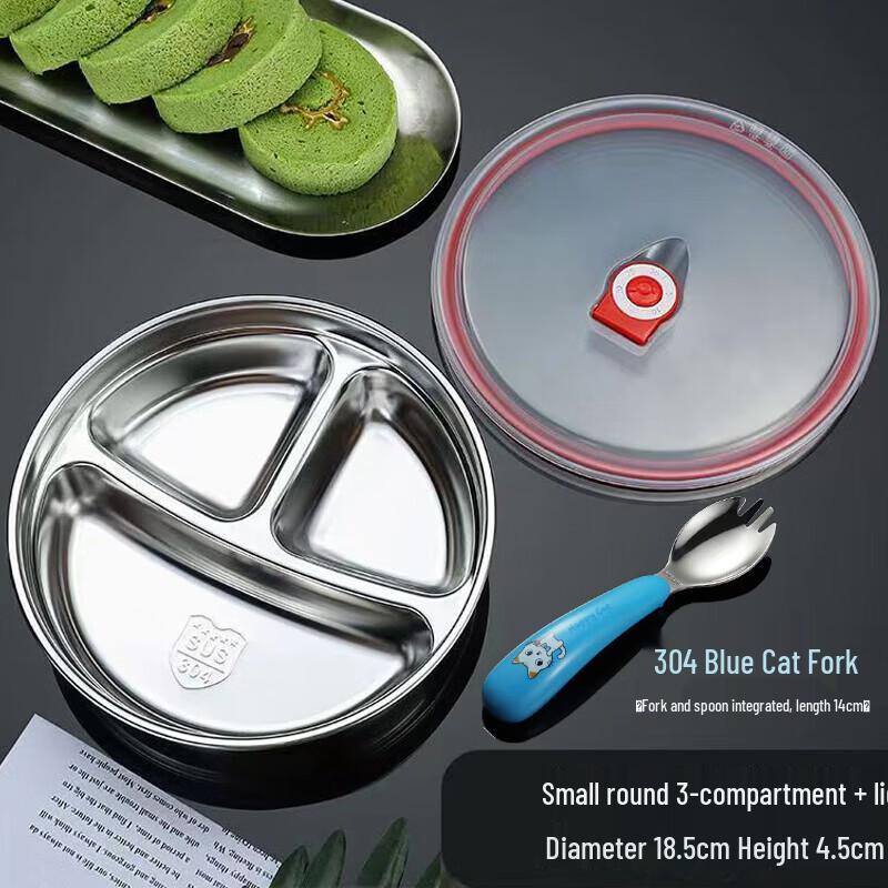 

Stainless Steel 2-Compartment Meal Plate (2-Pack)