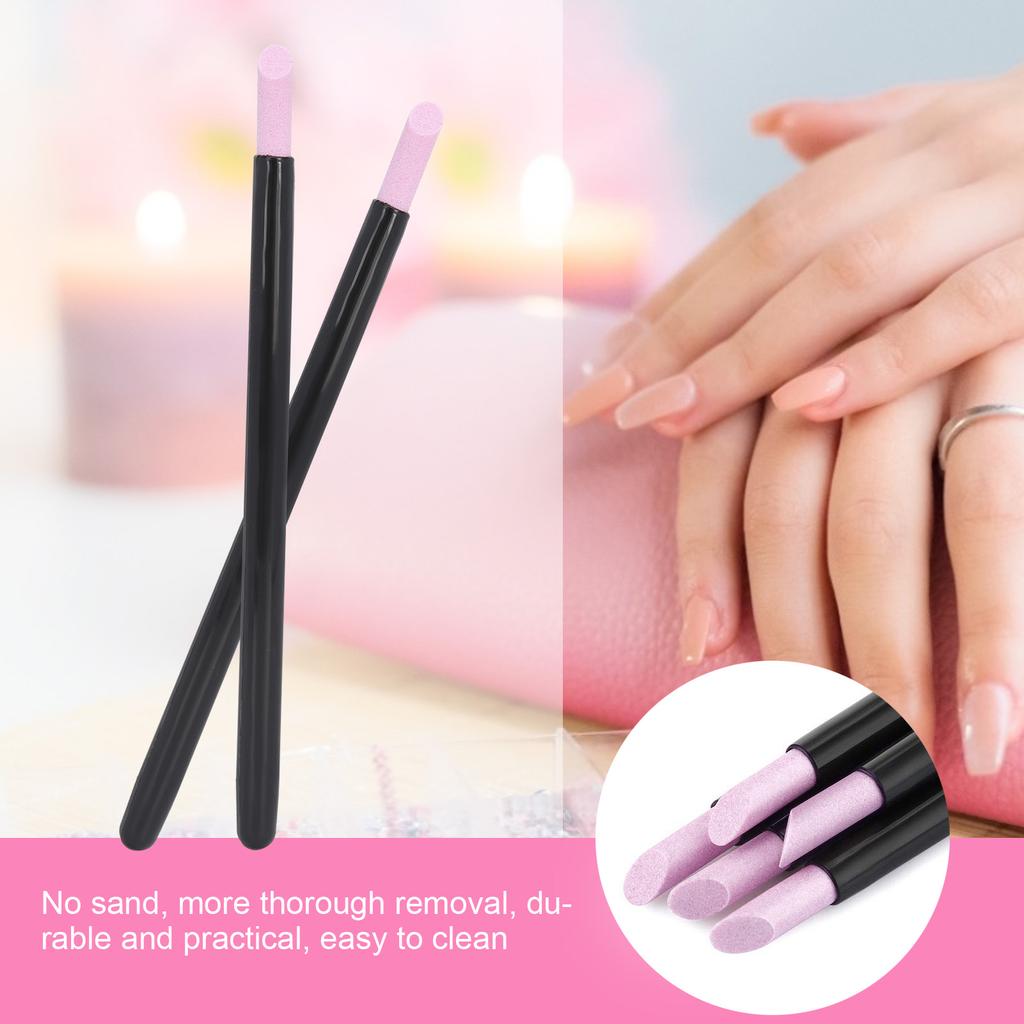 Nail Art Quartz Stone Polishing Pen Exfoliating Cuticle Pusher Manicure Grinding Rod 5pcs Quartz Scrub Pen Nail Art Cuticle Push