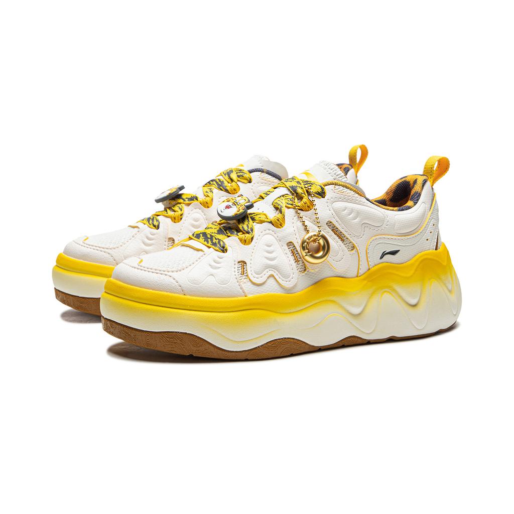Li Ning Cheese 3.0 Abrasion Resistant, Slip Resistant, Cushioned, Lightweight Low top Skateboard Shoes Women's AGCW072-5