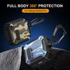 XDcase Camouflage Earbuds Case with Security Lock & Carabiner, Dual‑Material Shock‑Absorb Protective Cover