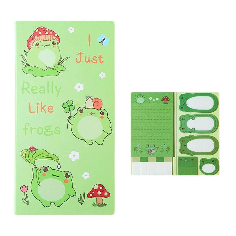 Lovely Memos Pad Cartoon Animal Stickier Note Set Practical Notepads Adhesive Stickier Pad Simple Index Tabs Note Pad