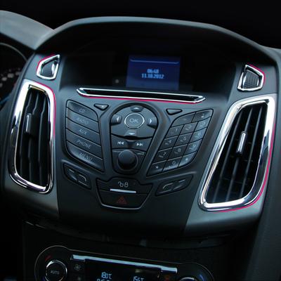 ABS Chrome Car Air Conditioning Vent Cover Sticker for Ford Focus 3 MK3 2012 2013
