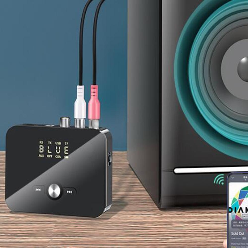 3-in-1 USB Bluetooth 5.0 Transmitter Receiver Wireless NFC Stereo Audio Adapter