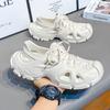 Sports Sandals Men'S Summer Hollow Wading Beach Shoes Breathable Lace-Up Couple Hole Shoes