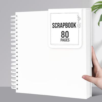8/10-Inch Scrapbook Photo Album 80 Pages Spiral Bound DIY Hard Cover Spiral