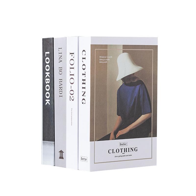 Minimalist Faux Book Decor for Living Room Display