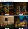 Solar Ground Inset Firework Led Landscape Light Waterproof Yard Decor For Garden