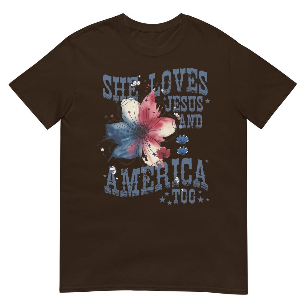 She Loves Jesus And America Tshirt
