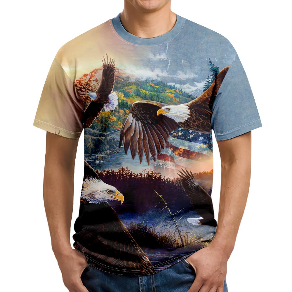 3D Printing Eagle Shirt Graphic Mens Clothing
