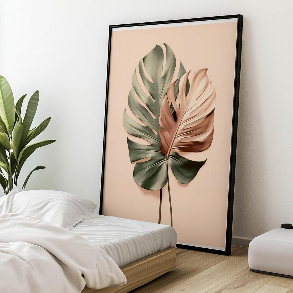 Monstera Miedziana Monstera Miedziana, 50X70 Cm, Bez Ramy, Płótno Premium Na Blejtramie
