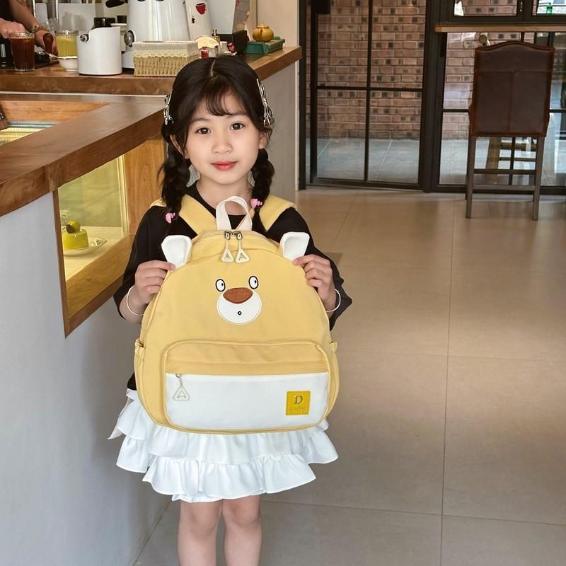 Cute And Stylish Unisex Cartoon Bear School Backpack For Toddlers With Durable Nylon Fabric